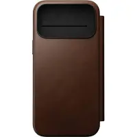 Nomad Apple iPhone 17 Pro Max Hülle - Echtes Leder - - Klapphülle - Braun