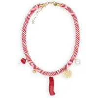BONNIE STUDIOS Damen Schmuck Bill Pendant Necklace - Rood - Größe ONESIZE