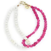 BONNIE STUDIOS Damen Schmuck Double Pink Bracelet - Roze - Größe ONESIZE