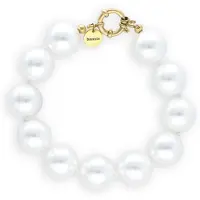 BONNIE STUDIOS Damen Schmuck Fred Big Bracelet - Wit - Größe ONESIZE
