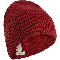 Camel active Beanie aus einem Baumwoll-Kaschmir Mix in Bernsteinrot | Gr.: onesize