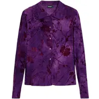Desigual Damen Langarmshirt Lila Hemden 25WWTK29_VI3028, Größe S