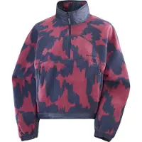 Salomon - Kurzes Fleece mit halbem Reißverschluss - Chroma Fleece Crop HZ W Nocturne/Blue Nights für Damen - Größe XS - Navy blau