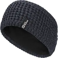 Jack Wolfskin Stirnband "MEDLEY KNIT HEADBAND W", Damen, Gr. S (36), blau (schwarznavy), Polyester, Mützen Stirnband, Stirnband, warm, mit Fleece-Futter