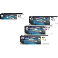 HP Original 973X Druckerpatronen 4er Set schwarz, cyan, magenta, gelb