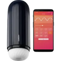 Svakom Sam Neo 2 - App-gesteuerter Masturbator für Männer (schwarz-weiß)
