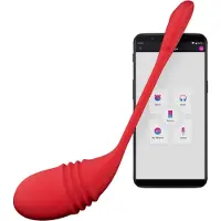 Lovense Vulse - tragbares, app-gesteuertes Stoß-Vibrations-Ei (rot)