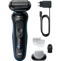 Braun 52-B1600s, Folienschaber, Schwarz, Blau, Tasten, Akku, 50 min, 1 Stück(e)