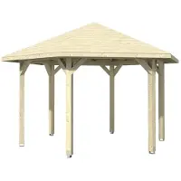 GartenHaus GmbH Pavillon SKAN HOLZ Nancy Gr. 3 ø 480 cm natur