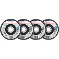 Bosch X451 Fächerschleifscheiben Set, 125 x 22,23 mm, K40/K60/K80/K120, Z29, 60-tlg