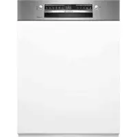 Bosch Serie 4 SMI4ECS08E, Voll integriert, Standardgröße (60 cm), Edelstahl, Schwarz, Edelstahl, 14 Maßgedecke