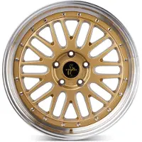 KESKIN 18 Zoll KT22 5x108 ET45 Alufelgen GOLD LIP POLISH