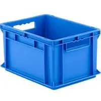Ssi Kasten im EURO-Maß EF 4220, L 400 x B 300 x H 220 mm, Inhalt 20,4 l, Tragkraft 15 kg, stapelbar, Polypropylen, blau