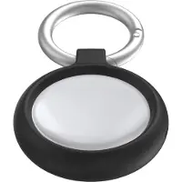 Otterbox Sleek Series Hülle für AirTag, stoßfeste, sturzsichere, robuste, dünne Schutzhülle für Apple AirTags, inklusive Karabiner, Schwarz