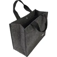 Sigel Laptoptasche Desk Sharing Bag Basic M, für Laptops bis 15,4″, 2 große Fächer/2 Seitenfächer, Tragegriffe, Schultergurt, Kunstfilz, dunkelgrau