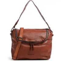 Harold's Leder Umhängetasche Schultertasche Submarine Zipperbag Cognac braun