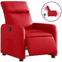 vidaXL Relaxsessel Elektrisch Rot Kunstleder