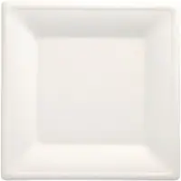 Papstar 100er-Pack Teller »pure« Zuckerrohr weiß eckig - 26 x 26 cm weiß, 26x26x23 cm