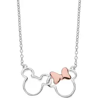 Disney Halskette Mickey & Minnie Mouse, 925 Sterling Silber