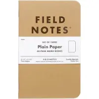 Field Notes Original Kraft FN-03 Plain 3 Pack, Notizbuch, blanko, 3-teiliges Set