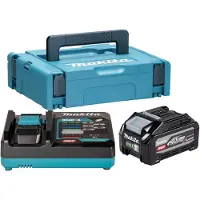 Makita Kit de power 40V XGT BL4040Fx1+DC40RA, de 4.0Ah Akku und Schnellladegerät, optimale Leistung, hohe Autonomie, fortschrittlicher Schutz, widerstandsfähiges Design, Farbe schwarz.