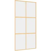 vidaXL Schiebetür Golden 102,5x205 cm ESG-Klarglas und Aluminium