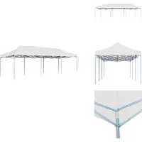 vidaXL Pop-Up Partyzelt Faltbar 3 x 9 m Weiß - Pavillons & Partyzelte
