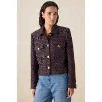 Sissy-Boy Bouclé-Jacke - Dunkelbraun | Größe: L