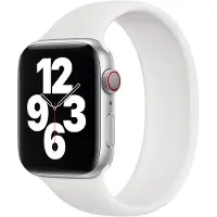 Apple Silikon Solo Loop für Watch | 44/45/46/49 mm - Größe 4 - White