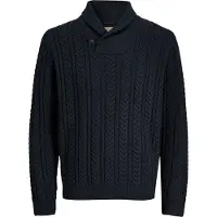 Jack & Jones Strickpullover "JPRBLUSEAN KNIT CABLE SHAWL NECK"