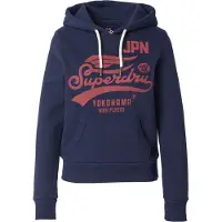 Superdry für Damen. W2012485A High Flyers Kapuzenpullover marineblau (S), Lässig, Baumwolle