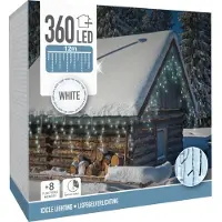Koopman Weihnachtsbaum Eiszapfen Lichtervorhang kaltweiß 360 LED 12m