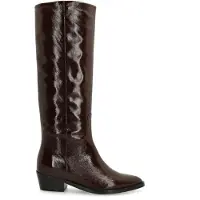 Manfield Braune Stiefel aus Lackleder | Größe 36