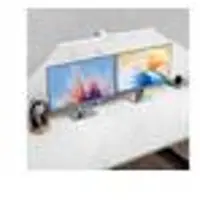 General Office Klemmbare LED-Doppelkopf-Schreibtisch-Monitorlampe, 1.000 lm, weiß