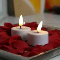 Deluxe Home Art LED Teelichter MIA - Echtwachs - realistische 3D Flamme - D: 4,1cm - mit Batteri...