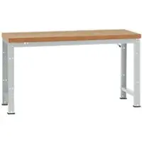 Manuflex Werkbank Profi Standard, Tischplatte Kunststoff B 2000 x T 700, lichtgrau