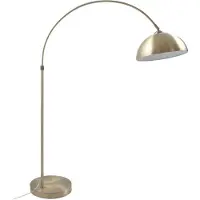 LINDBY Bogenstehleuchte Lennart, messing antik, Metall 183cm