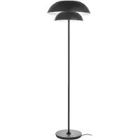 LUCANDE Stehleuchte Kellina, 151 cm, schwarz, Metall, E27