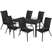 Mojawo 7tlg Outdoor Gartengarnitur Sitzgarnitur 180x90cm Aluminium Non Wood