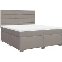 Syfax Boxspringbett mit Matratze Taupe 180x200 cm Stoff