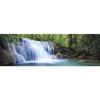 MySPOTTI Badrückwand »Waterfall«, BxH:140 cm x 45 cm, blau
