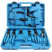 LLCTOOLS 9 tlg Schlauchklemmen Zange Set Abklemmzange Schläuche Schlauchschellenzangen