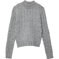 s.Oliver Strickpullover Schmaler Strickpullover mit Zopfmuster und Stehkragen