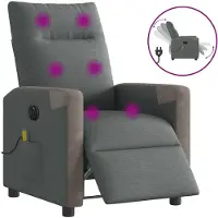Syfax Relaxsessel mit Aufstehhilfe Braun Stoff