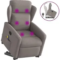 Syfax Relaxsessel Elektrisch Taupe Stoff
