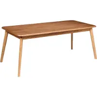 Beliani Esstisch Holzoptik Dunkle Eiche MDF-Tischplatte mit Schmalen Holzbeinen 200x90cm für 8 Personen Rechteckig Modernes Design Küchentisch