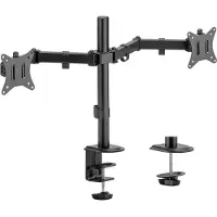Wiltec Monitorhalterung 2 Monitore bis 32" Bildschirmhalterung Tischklemme VESA