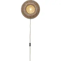 Good&Mojo Wandlampe Barbados, dimmbar, Holz hell, für Wohn- / Esszimmer, Bambus, Wandleuchte, Wandlampe Innen