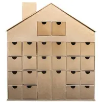 Rayher Hobby Materialen Adventskalender Haus aus Pappe zum Verzieren 40 x 36 cm