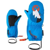 Ziener Fäustlinge "LEPRINT-Z AQUASHIELD Kinder" warm, wasserdicht, windddicht, atmungsaktiv, langer Reißverschluss